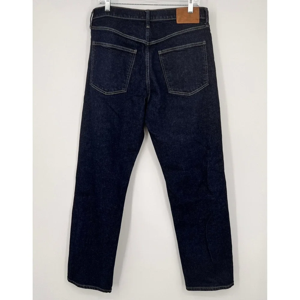 Banana Republic Authentic Straight Jeans Mens 33x32 Dark Wash‎ Indigo Denim